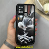 قاب گوشی Galaxy A21S سامسونگ سیلیکونی Solid فانتزی چاپی محافظ لنزدار درجه یک طرح خرگوش مشکی کد 68429