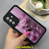 قاب گوشی Galaxy A36 سامسونگ سیلیکونی Solid فانتزی چاپی محافظ لنزدار درجه یک طرح گل مشکی کد 68540