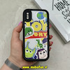 قاب گوشی iPhone X / XS آیفون طرح سیلیکونی Solid آینه ای محافظ لنزدار طرح داستان اسباب بازی مشکی کد 71683