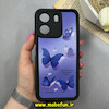 قاب گوشی Redmi 13C / Poco C65 شیائومی سیلیکونی Solid فانتزی چاپی محافظ لنزدار درجه یک طرح پروانه مشکی کد 68676