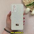 قاب گوشی Xiaomi 12 Lite شیائومی نگین دار سواروسکی پلاک فلزی اورجینال محافظ لنز دار سفید کد 71744