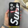 قاب گوشی Redmi Note 13 Pro Plus شیائومی سیلیکونی Solid فانتزی چاپی محافظ لنزدار درجه یک طرح Supreme مشکی کد 68777