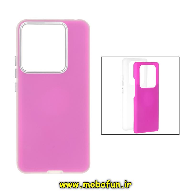 قاب گوشی Redmi Note 14 4G شیائومی اورجینال پاستیلی مات دوتیکه صورتی فانتزی کد 72109