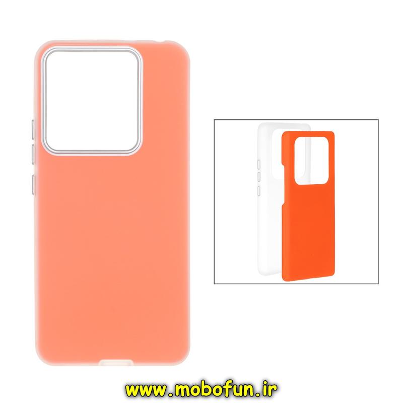 قاب گوشی Redmi Note 14 4G شیائومی اورجینال پاستیلی مات دوتیکه نارنجی کد 72111
