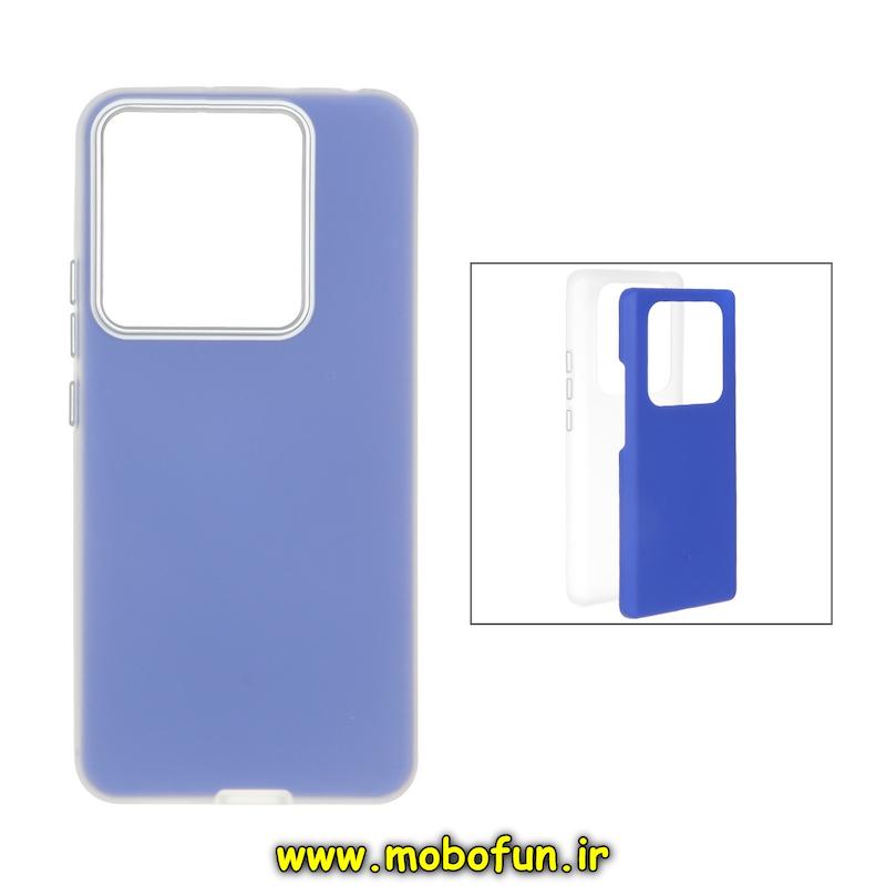 قاب گوشی Redmi Note 14 4G شیائومی اورجینال پاستیلی مات دوتیکه آبی کاربنی کد 72112