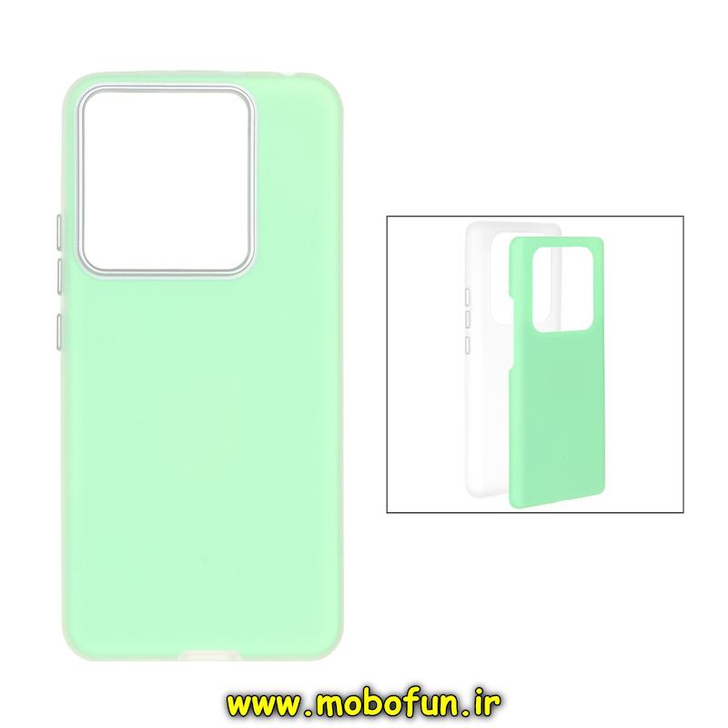 قاب گوشی Redmi Note 14 4G شیائومی اورجینال پاستیلی مات دوتیکه سبز روشن کد 72113