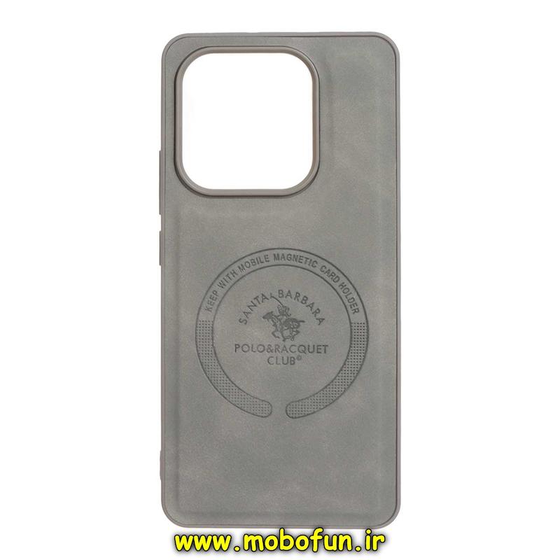 قاب گوشی Redmi Note 14 4G شیائومی اورجینال POLO پولو NEW CASE جیر درجه یک HARD طرح مگ سیف خاکستری کد 72122