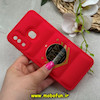 قاب گوشی Galaxy A20 / Galaxy A30 سامسونگ سیلیکون ژله ای پافر PC فانتزی زیر بسته محافظ لنز دار طرح NY قرمز کد 68996