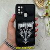 قاب گوشی Galaxy A21S سامسونگ سیلیکون ژله ای پافر PC فانتزی زیر بسته محافظ لنز دار طرح PHILIPP PLEIN مشکی کد 69015