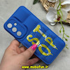 قاب گوشی Galaxy A54 سامسونگ سیلیکون ژله ای پافر PC فانتزی زیر بسته محافظ لنز دار طرح STOP آبی کد 69053