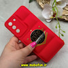 قاب گوشی Galaxy S21 FE سامسونگ سیلیکون ژله ای پافر PC فانتزی زیر بسته محافظ لنز دار طرح NY قرمز کد 69154