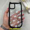 قاب گوشی iPhone 12 Pro Max آیفون گوش دار فانتزی شفاف طلقی HARD طرح گربه کیوت کد 69285