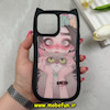 قاب گوشی iPhone 13 Pro Max آیفون گوش دار فانتزی شفاف طلقی HARD طرح دختر کیوت کد 69323
