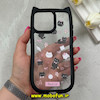 قاب گوشی iPhone 15 Pro Max آیفون گوش دار فانتزی شفاف طلقی HARD طرح گربه کیوت کد 69349