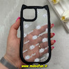 قاب گوشی iPhone 15 آیفون گوش دار فانتزی شفاف طلقی HARD طرح گربه کیوت کد 69336