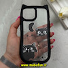 قاب گوشی iPhone 15 آیفون گوش دار فانتزی شفاف طلقی HARD طرح گربه کیوت کد 69338