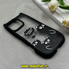 قاب گوشی iPhone 16 Pro Max آیفون گوش دار فانتزی شفاف طلقی HARD طرح گربه کیوت کد 69398