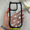 قاب گوشی iPhone 16 Pro آیفون گوش دار فانتزی شفاف طلقی HARD طرح گربه کیوت کد 69378