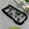 قاب گوشی iPhone 16 Pro آیفون گوش دار فانتزی شفاف طلقی HARD طرح گربه کیوت کد 69385