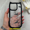 قاب گوشی iPhone 16 Pro آیفون گوش دار فانتزی شفاف طلقی HARD طرح گربه کیوت کد 69393