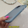 قاب گوشی iPhone 12 Pro Max آیفون پشت مات متال کیس دور سیلیکونی آبی کد 69217