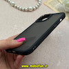 قاب گوشی iPhone 12 Pro Max آیفون پشت مات متال کیس دور سیلیکونی مشکی کد 69218