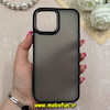 قاب گوشی iPhone 13 Pro Max آیفون پشت مات متال کیس دور سیلیکونی مشکی کد 69225
