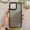 قاب گوشی iPhone 14 Pro Max آیفون پشت مات متال کیس دور سیلیکونی مشکی کد 69226