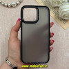 قاب گوشی iPhone 13 Pro آیفون پشت مات متال کیس دور سیلیکونی مشکی کد 69221