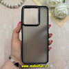 قاب گوشی Redmi 12C / Poco C55 / Redmi 11A شیائومی پشت مات متال کیس دور سیلیکونی مشکی کد 69236