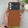 قاب گوشی Galaxy A24 سامسونگ سیلیکونی Camera Lens زیر بسته محافظ لنز دار قهوه ای کد 69425