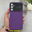 قاب گوشی Galaxy A24 سامسونگ سیلیکونی Camera Lens زیر بسته محافظ لنز دار بنفش کد 69429