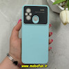 قاب گوشی Redmi 12C / Poco C55 / Redmi 11A شیائومی سیلیکونی Camera Lens زیر بسته محافظ لنز دار آبی کد 69471