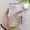 بامپر فلزی و قاب گوشی iPhone 13 Pro آیفون اورجینال CREATIVE CASE شفاف پشت طلقی شیشه ای محافظ لنزدار بنفش کد 68887