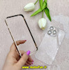 بامپر فلزی و قاب گوشی iPhone 13 Pro آیفون اورجینال CREATIVE CASE شفاف پشت طلقی شیشه ای محافظ لنزدار طلایی کد 68888