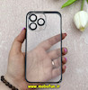 بامپر فلزی و قاب گوشی iPhone 13 Pro آیفون اورجینال CREATIVE CASE شفاف پشت طلقی شیشه ای محافظ لنزدار مشکی کد 68891