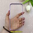 بامپر فلزی و قاب گوشی iPhone 13 Pro Max آیفون اورجینال CREATIVE CASE شفاف پشت طلقی شیشه ای محافظ لنزدار بنفش کد 68892
