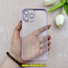 بامپر فلزی و قاب گوشی iPhone 13 Pro Max آیفون اورجینال CREATIVE CASE شفاف پشت طلقی شیشه ای محافظ لنزدار بنفش کد 68892