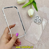بامپر فلزی و قاب گوشی iPhone 14 Pro آیفون اورجینال CREATIVE CASE شفاف پشت طلقی شیشه ای محافظ لنزدار نقره ای کد 68895