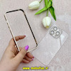 بامپر فلزی و قاب گوشی iPhone 14 Pro آیفون اورجینال CREATIVE CASE شفاف پشت طلقی شیشه ای محافظ لنزدار طلایی کد 68896