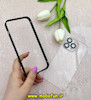 بامپر فلزی و قاب گوشی iPhone 14 Pro Max آیفون اورجینال CREATIVE CASE شفاف پشت طلقی شیشه ای محافظ لنزدار مشکی کد 68900