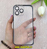 بامپر فلزی و قاب گوشی iPhone 14 Pro Max آیفون اورجینال CREATIVE CASE شفاف پشت طلقی شیشه ای محافظ لنزدار مشکی کد 68900
