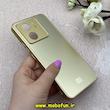 قاب گوشی Xiaomi 13T / Xiaomi 13T Pro شیائومی مدل PVD ضد خش پشت گلس شیشه ای محافظ لنز دار طلایی کد 67999