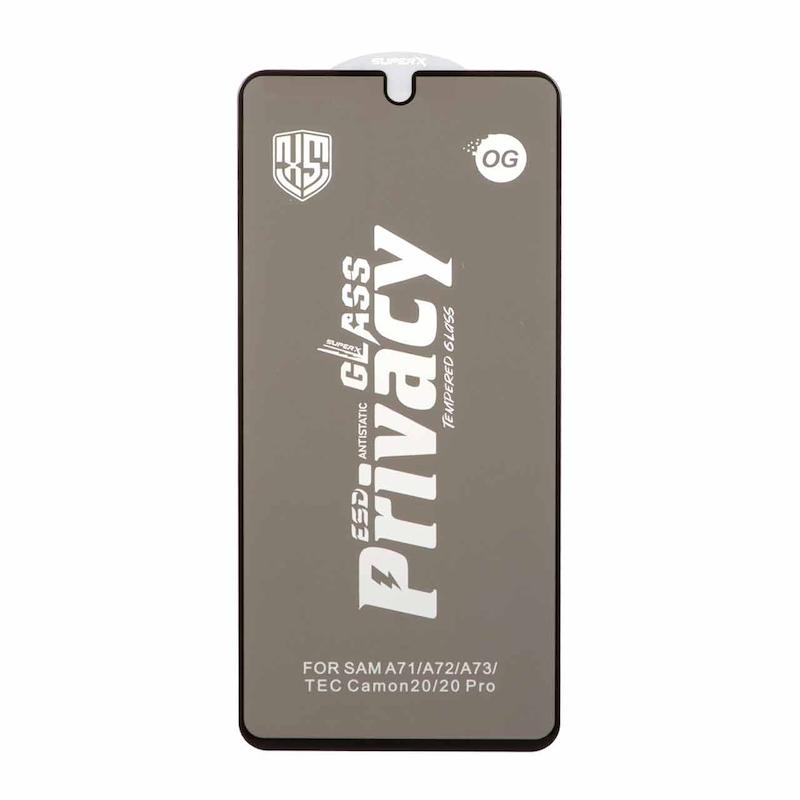 گلس گوشی شیشه ای حریم شخصی ESD پرایوسی Privacy OG آنتی استاتیک Anti Static اورجینال برای Galaxy A71 / A72 / A73 کد 72664