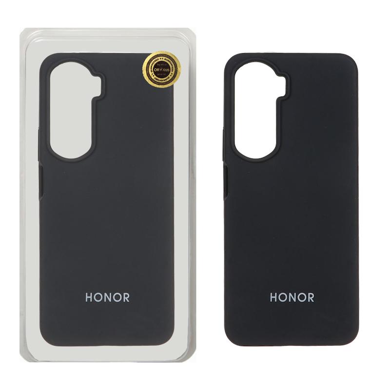 قاب گوشی Honor 90 Lite آنر سیلیکونی اورجینال پاک کنی درجه یک زیربسته مشکی کد 72697