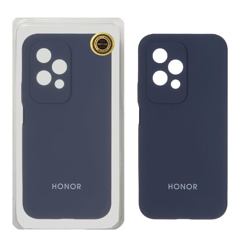 قاب گوشی Honor 200 Lite آنر سیلیکونی اورجینال پاک کنی درجه یک زیربسته سرمه ای کد 72710