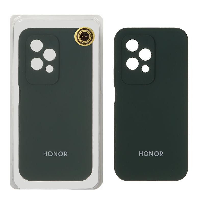 قاب گوشی Honor 200 Lite آنر سیلیکونی اورجینال پاک کنی درجه یک زیربسته سبز تیره کد 72711