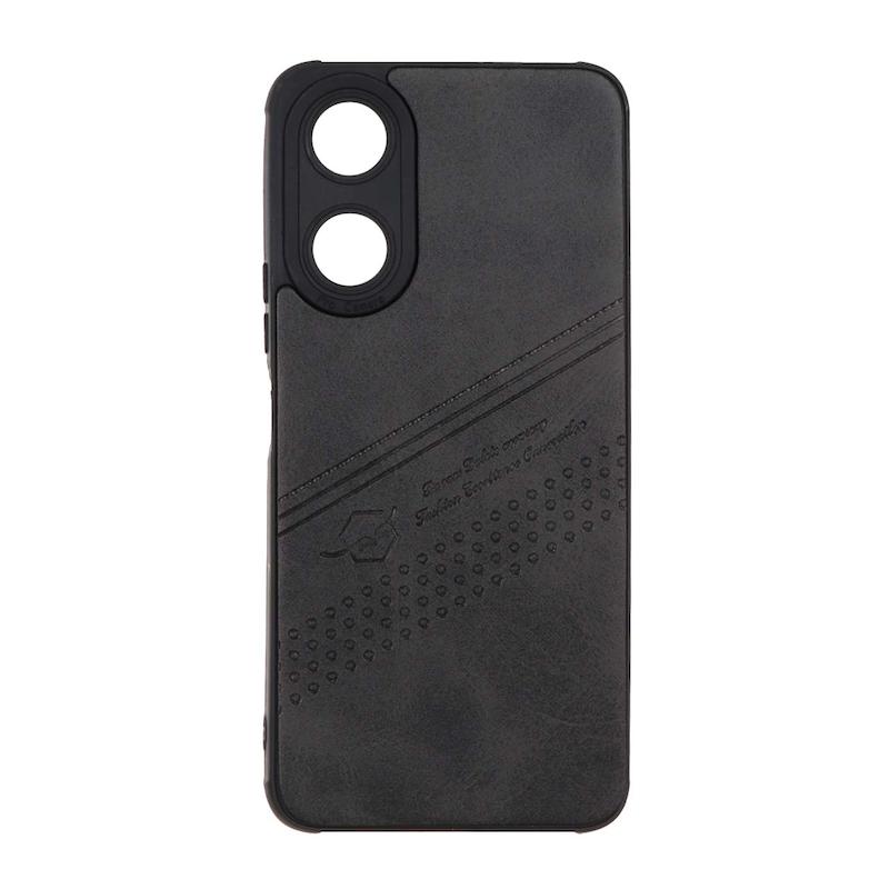 قاب گوشی Honor X5 Plus آنر طرح ژله ای چرمی ساده Camera محافظ لنزدار مشکی کد 72713