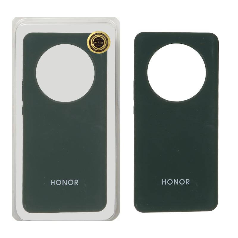 قاب گوشی Honor X9B آنر سیلیکونی اورجینال پاک کنی درجه یک زیربسته سبز تیره کد 72746