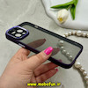قاب گوشی iPhone 12 Pro Max آیفون طرح پشت طلق شفاف دور سیلیکونی اورجینال فلزی متال کیس Metal Case برند FOCUS PIXEL بنفش کد 69795